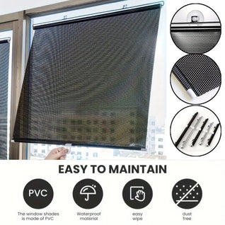 Retractable Window Roller Sunshade for Car & Room